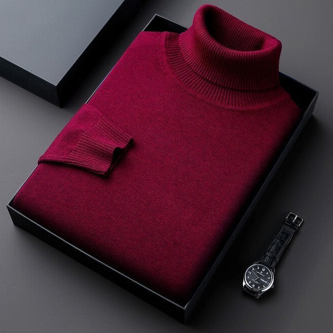 Men's Turtleneck Sweater - Stretch Regular Fit
