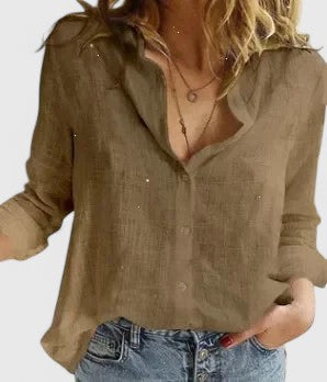 Marya - Women’s Button-Front Long-Sleeve Blouse