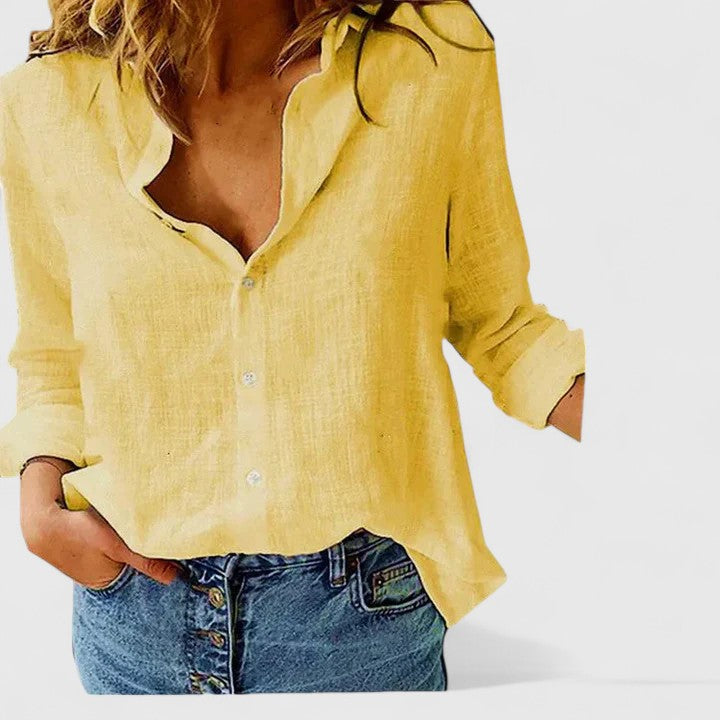 Marya - Women’s Button-Front Long-Sleeve Blouse